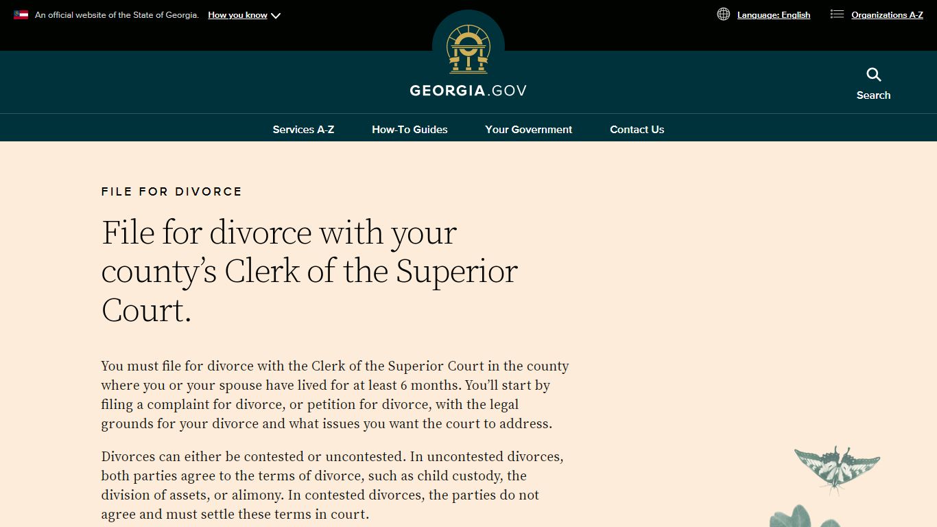 File for Divorce | Georgia.gov